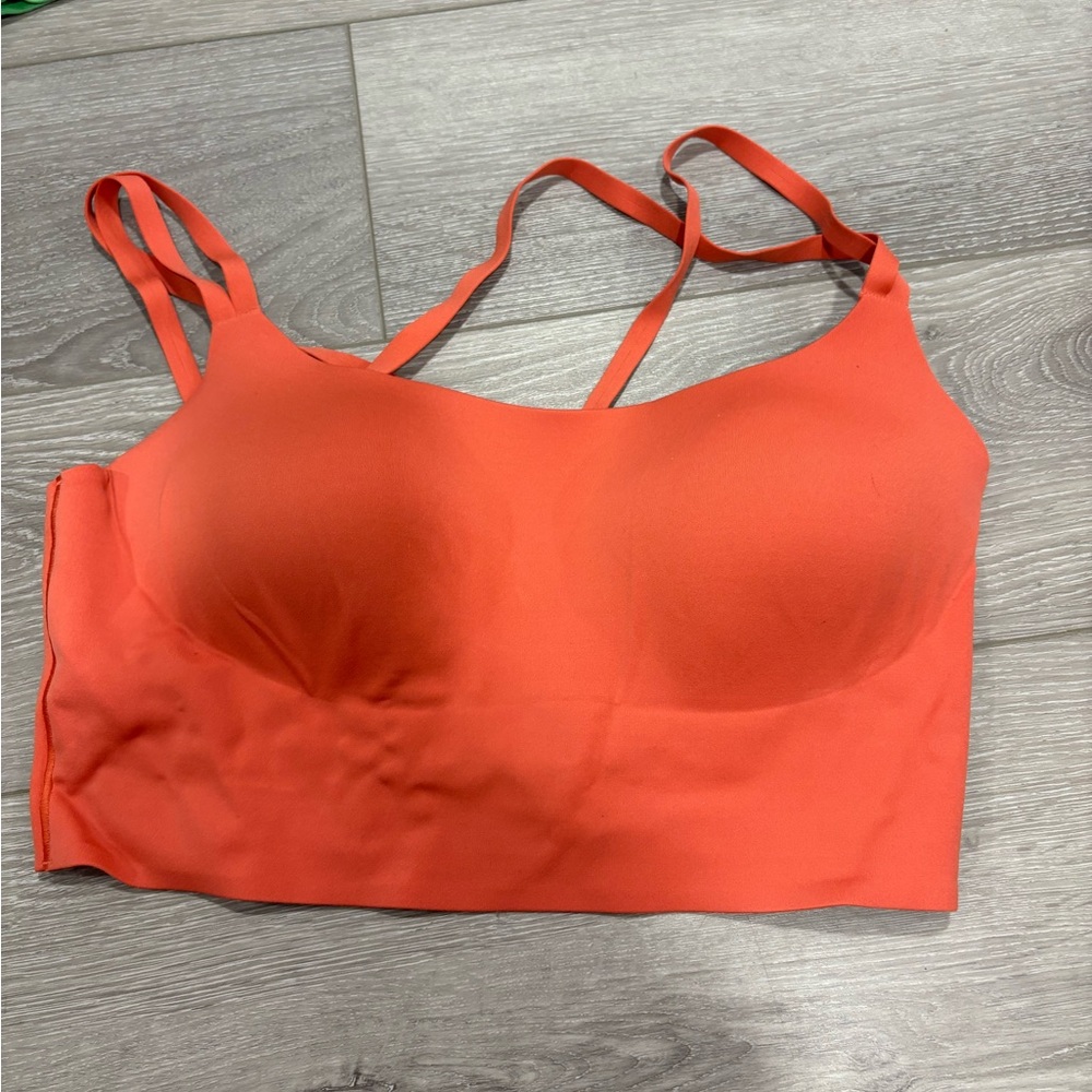 Aerie Orange Bra with Criss-Cross Straps